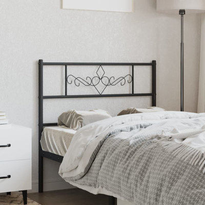 Metal Replace Headboard Black 140 Cm