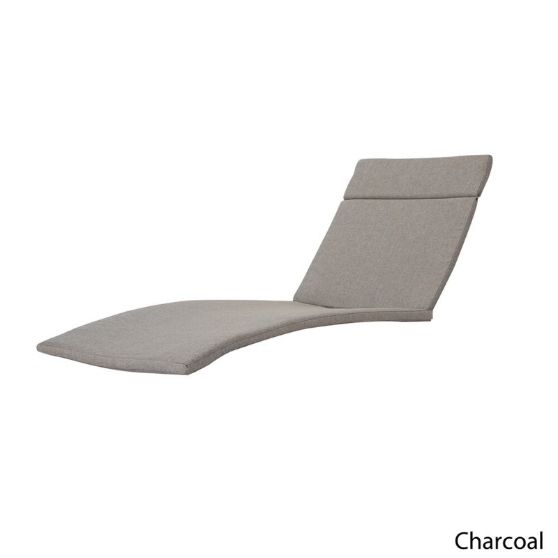  Coussin de chaise longue d'extérieur avec attaches Salem, Gris