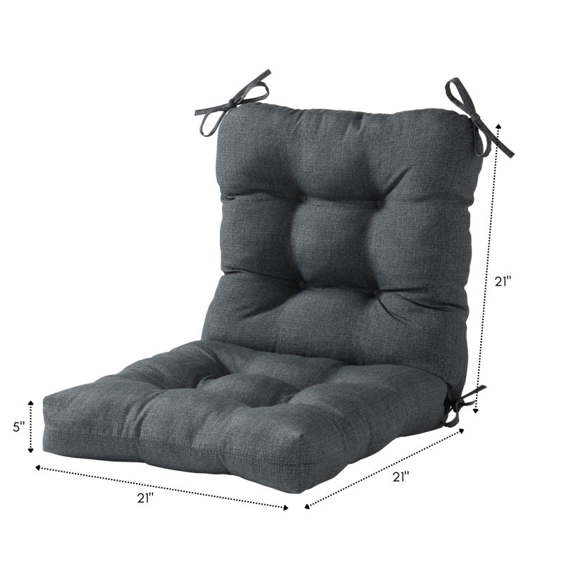 Lester Outdoor Chair Cushion, 2, Carbon, 21" H x 21" W x 21" D