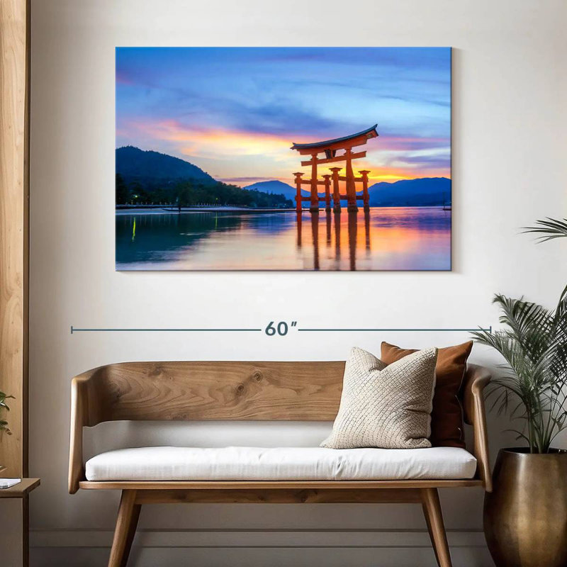 Coucher de soleil Lilie Itsukushima, H 32 po x l 48 po