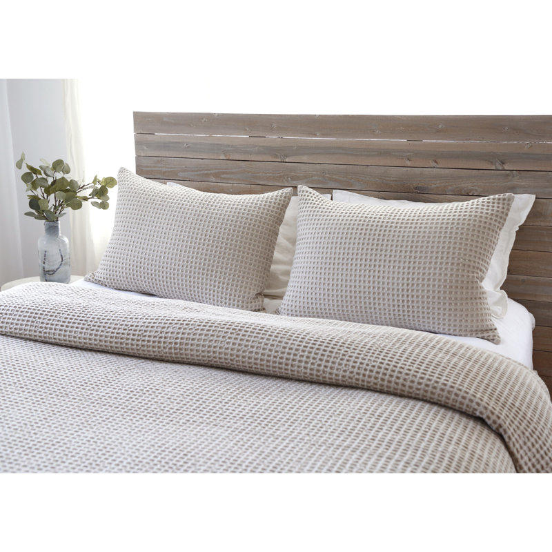 Zuma Natural Waffle Weave Cotton King Sham