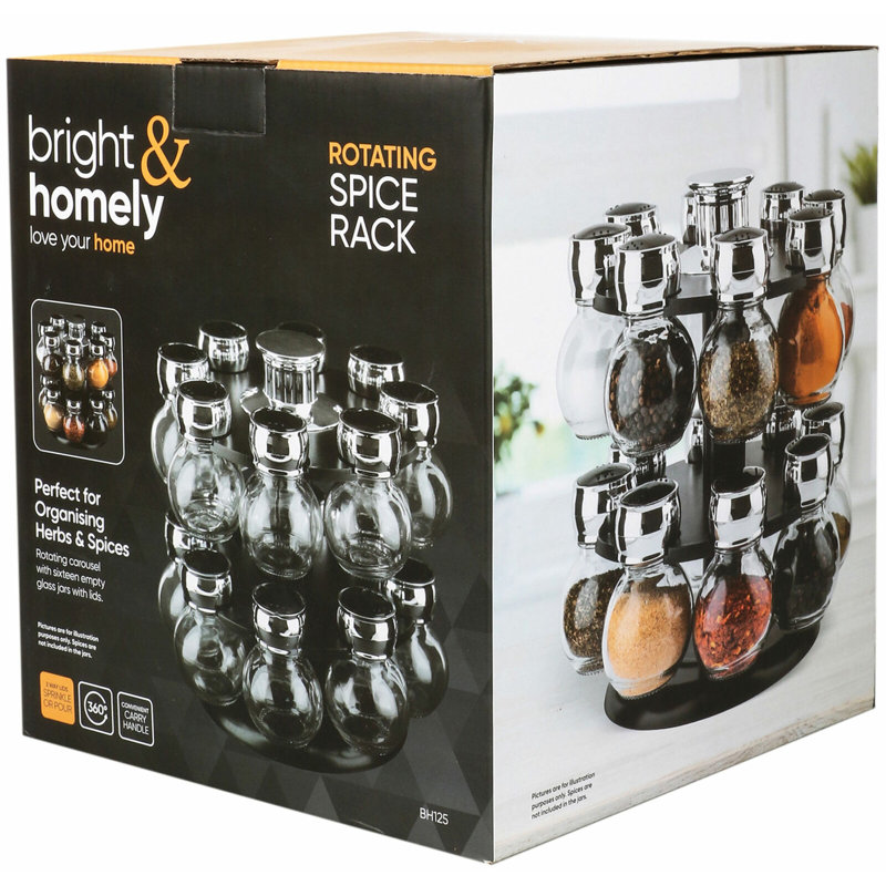 Freestanding Spice Jar & Rack Set