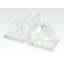 Faceted L-Frame Crystal Bookend Pair