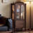 Nut-brown Solid Wood + Glass Display Cases