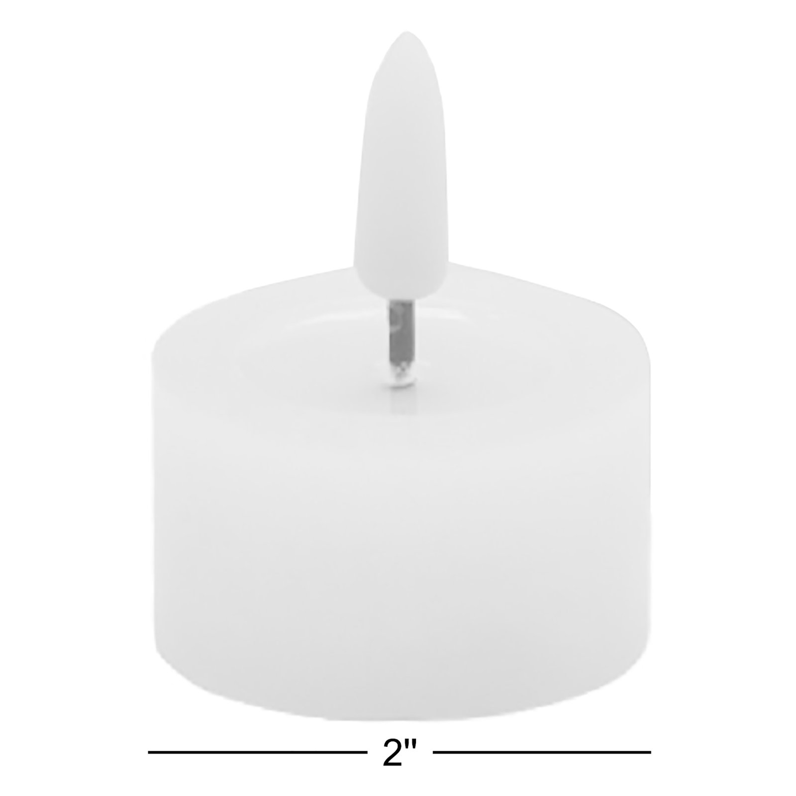 Set Of 4 White Flameless Tealight Candles