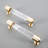 Modern Clear Acrylic & Solid Brass Bar Cabinet Pull-129675166