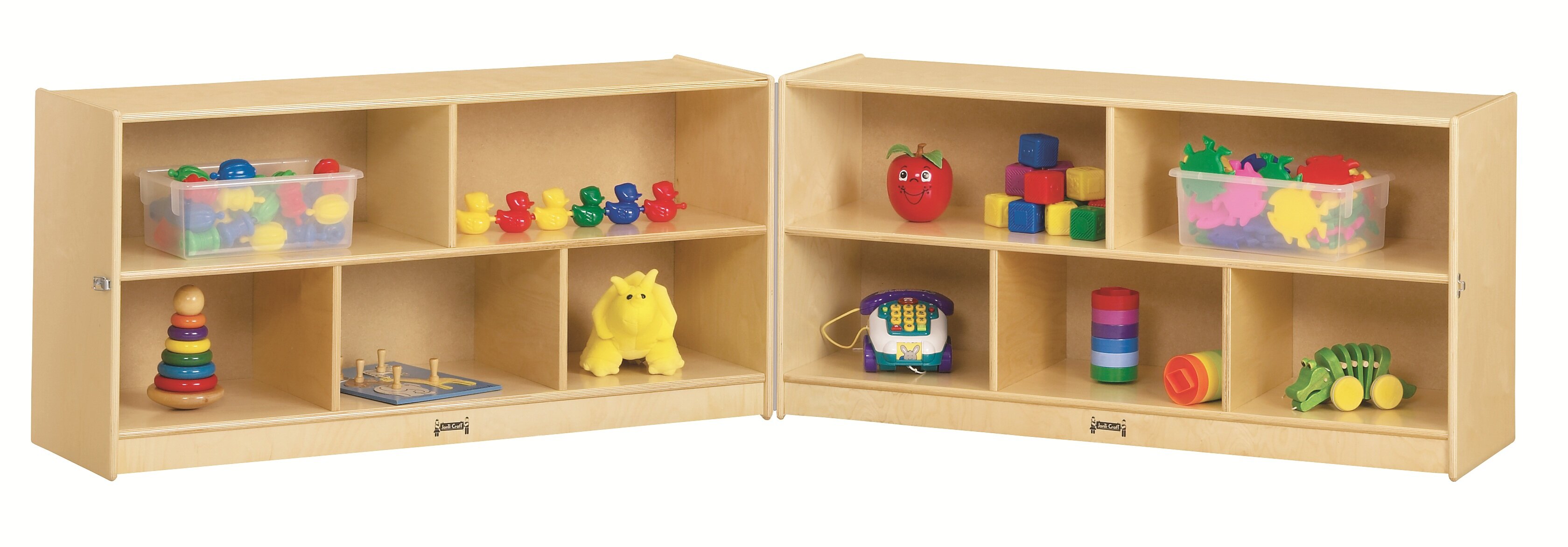 Jonti-Craft® 10 Compartment Manufactured Wood Shelving Unit