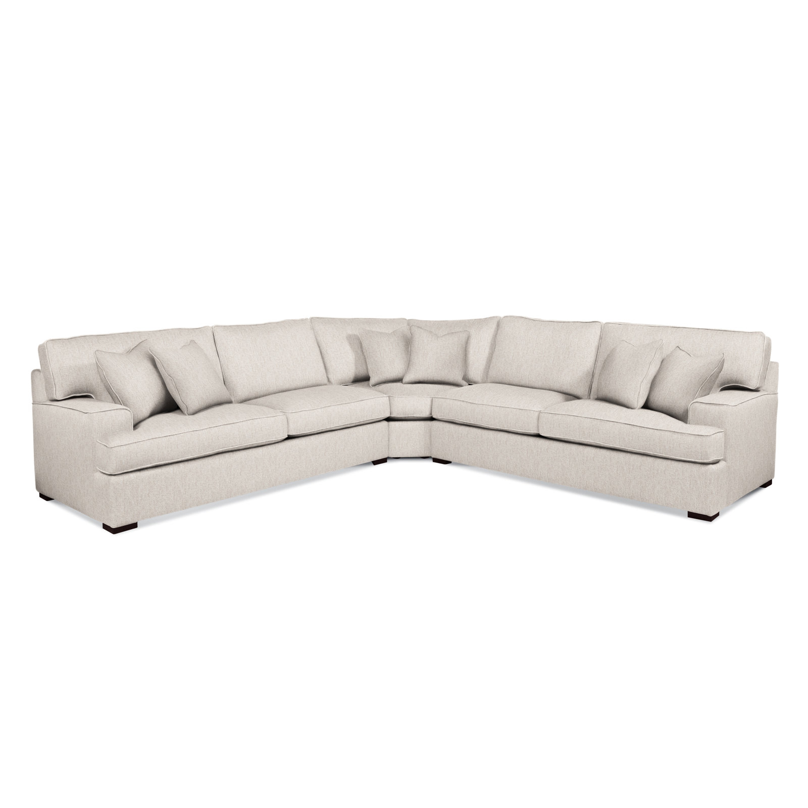 Sadie L-Sectional, Java Finish, Snow Crypton Performance; 0884-91