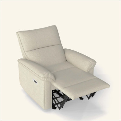Zero-Clearance zero clearance recliner  Power Recliner Chair - 160° Electric Recline, USB/Type-C Ports + Stain-Resistant Snowflake Velvet, 330lbs Capacity Tool-Free Assembly for Small Space/Living Room/Bedroom/Apartment/RV