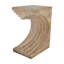 Table d'appoint arquée 16,3 x 12,2 x 22,6 moderne au fini travertin
