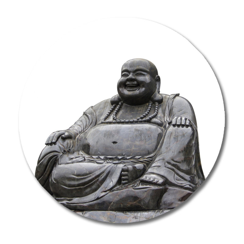 Budha happy ! -photographie sans cadre, H 46 po x l 46 po x P 1 po, Aluminium