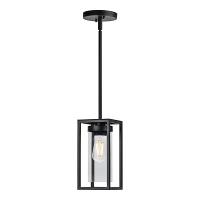 Framework LED Mini Pendant Light - Adjustable Height Hanging Light Fixture With TRIAC Dimmable LED Bulb - Surface Mount LED Ceiling Light
