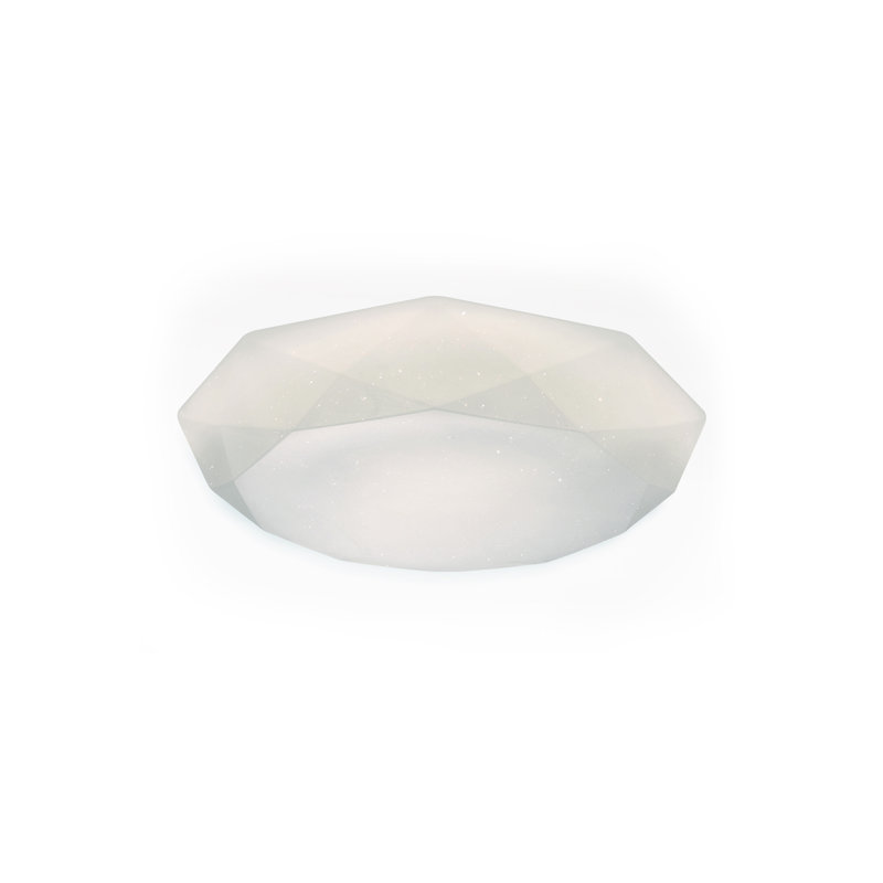 Campton Acrylic LED Flush Mount, 10cm H x 39cm W x 39cm D