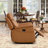 37.4" W Faux Leather Manual Recliner