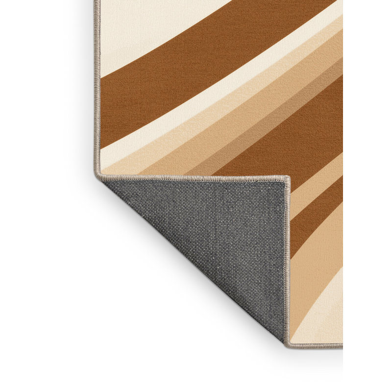 Tapis abstrait moelleux en verre doux et moelleux de style nordique Smoothie, 6 X 9
