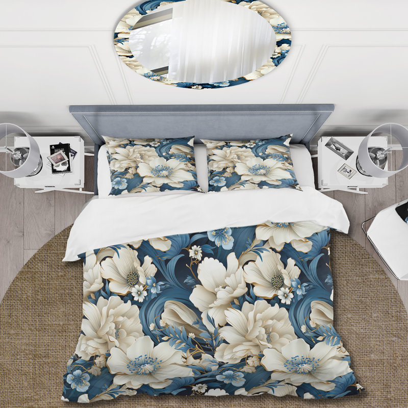 Literie à motif cachemire Coastal Breeze III, Housse de couette simple + 1 taie décorative stan