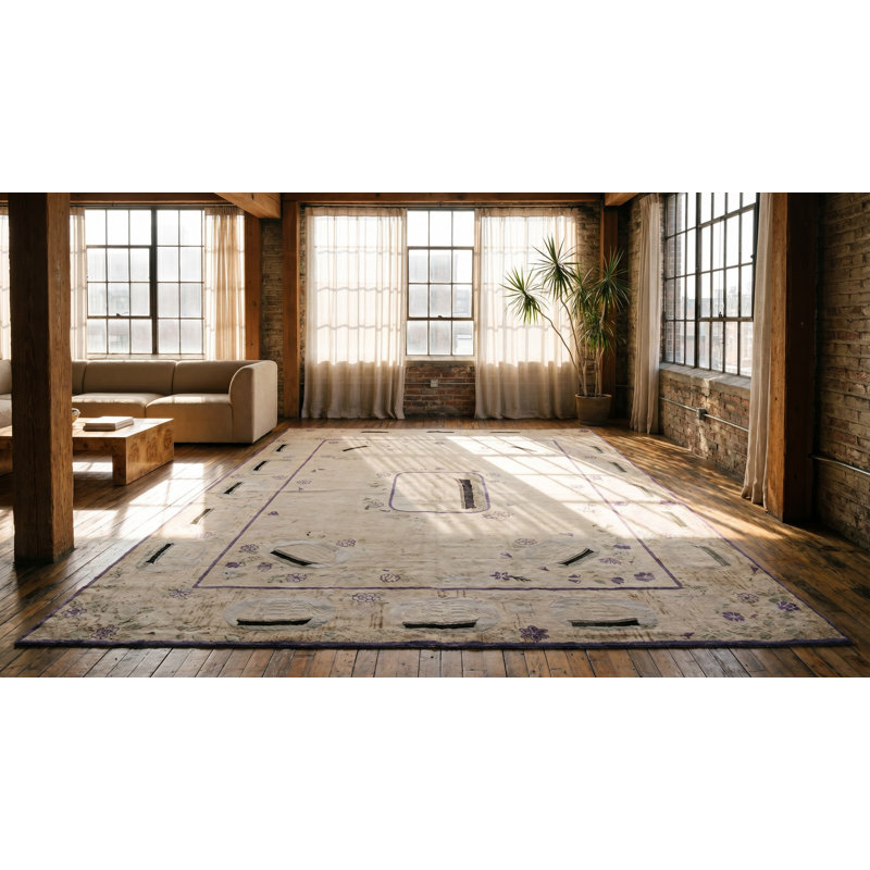 Tapis crocheté antique American