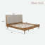 Lit en bois avec tête de lit tapissier et base de lit renforcée-1659039671
