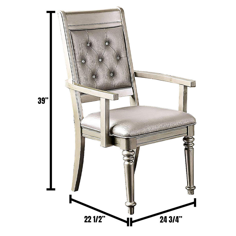 Merleen 18.5'' H Genuine Leather Upholstered Armchair