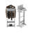 Portable Garment Rack,Clothes Valet Stand With Storage Organizer-1484649341