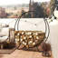 Support pour bois de chauffage Outsunny
