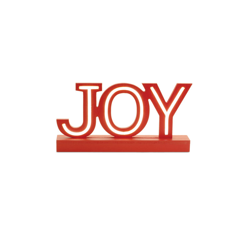 Enseigne de table DEL Joy and Merry (ensemble de 2)