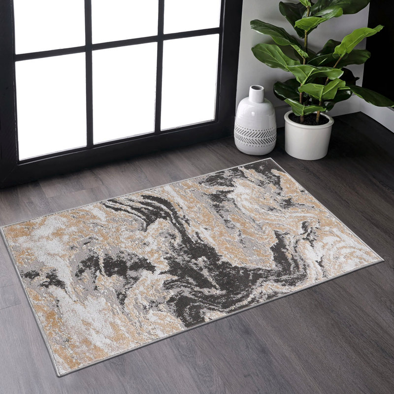 Indoor Area Rug, Abstract Area Rug For Entryway, Home, Office, Rectangle 2' x 3'