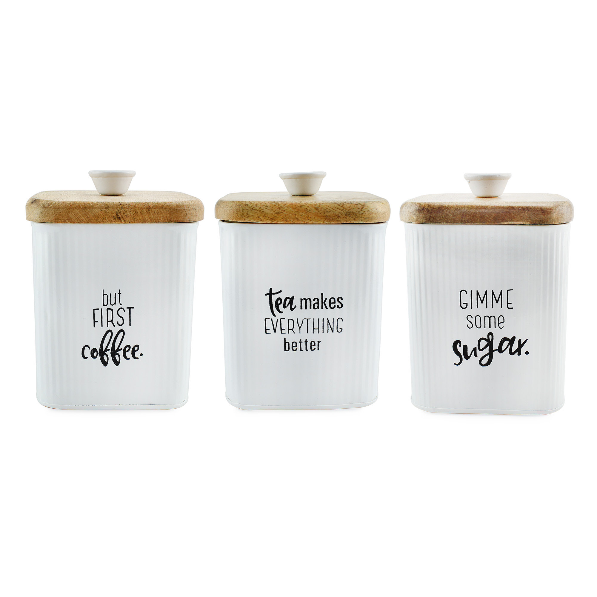 Gracie Oaks 3 Piece Kitchen Canister Set & Reviews