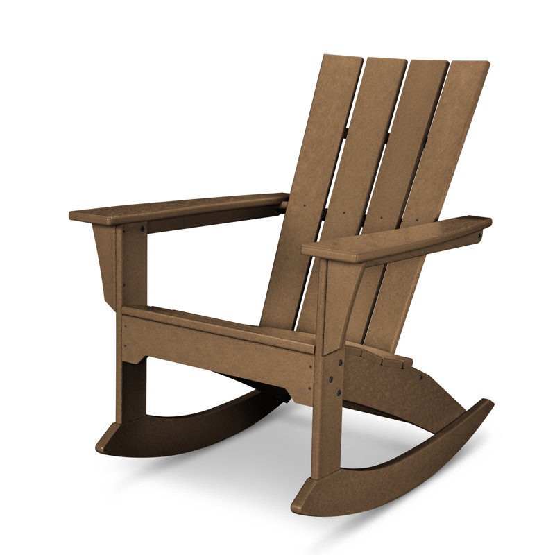 Chaise berçante POLYWOOD Quattro Adirondack, Teck