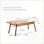Table basse en chêne massif avec 2 tiroirs pour le salon, facile à nettoyer et peu encombrante