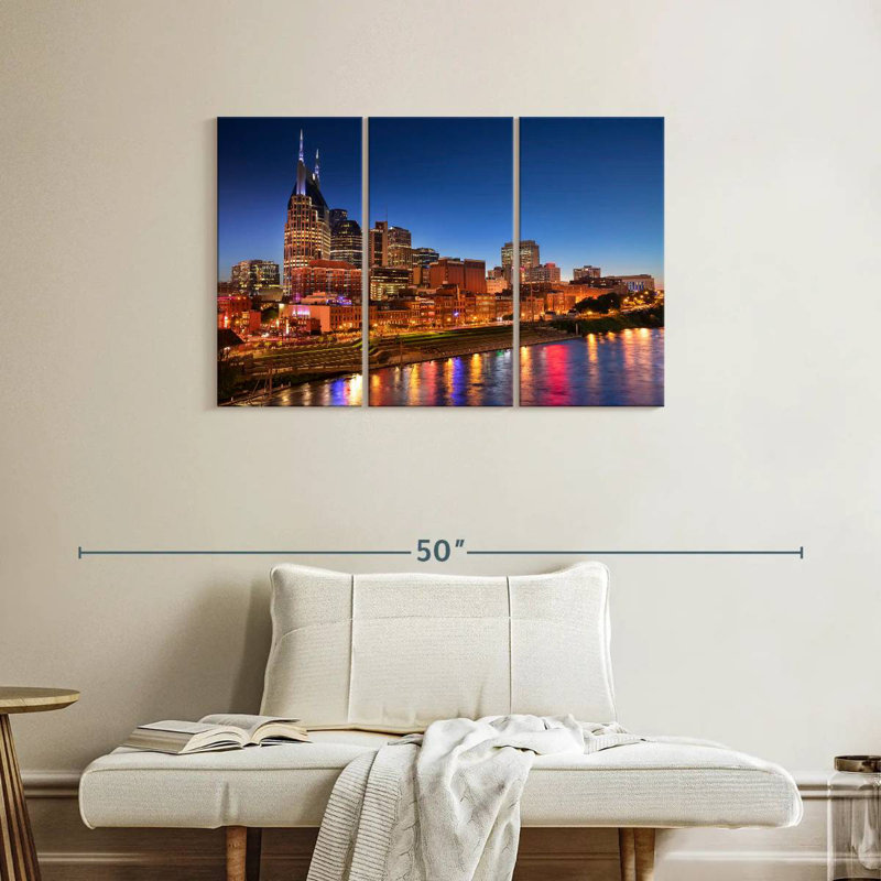Lumières Sirci du centre-ville de Nashville, H 24 po x l 38 po