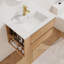Meuble-lavabo mural 30 po avec lavabo simple en céramique et 2 tiroirs à fermeture en douceur-346225841