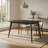 Roxy Counter Height Table, 60 Inch Rectangular Top, Walnut Brown Wood