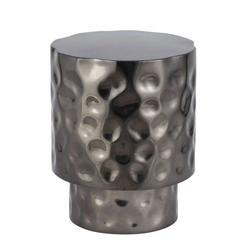 Table de bout en métal de style moderne, Nickel