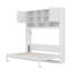 Lit escamotable avec grand espace de rangement et rayures