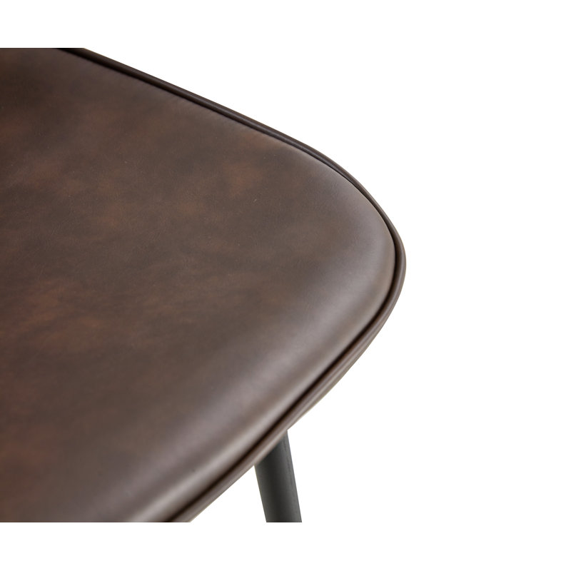 Ariella 30" Upholstered Bar Stool With Metal Base ( Set Of 2), Brown
