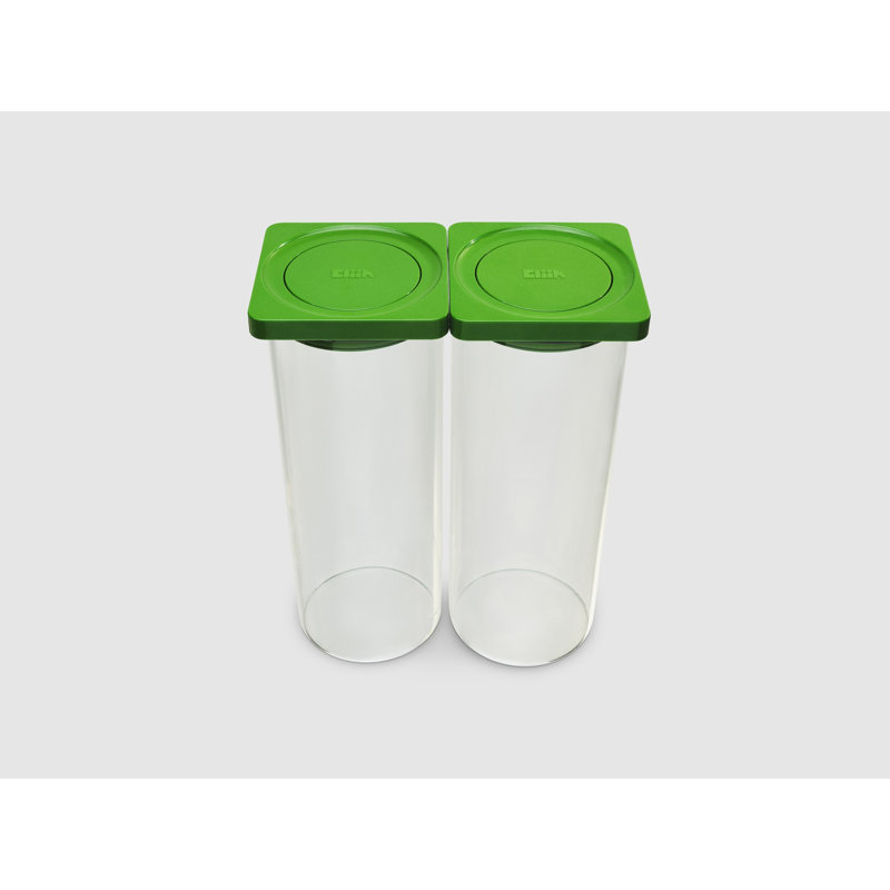 Enylah Grand lot de 2 boîtes de conservation alimentaire, 2,4 L, Vert