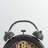 Avara Transitional Brown Finish Round Gear Mechanism Table Clock, 15.32" H X 11.6" W X 3.13" D