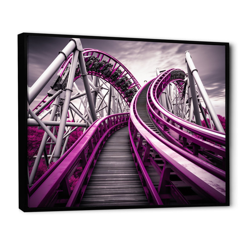 Rollercoaster Lo boucles Dreams I, Cadre flottant noir, H 24 po x l 32 po x P 1 po