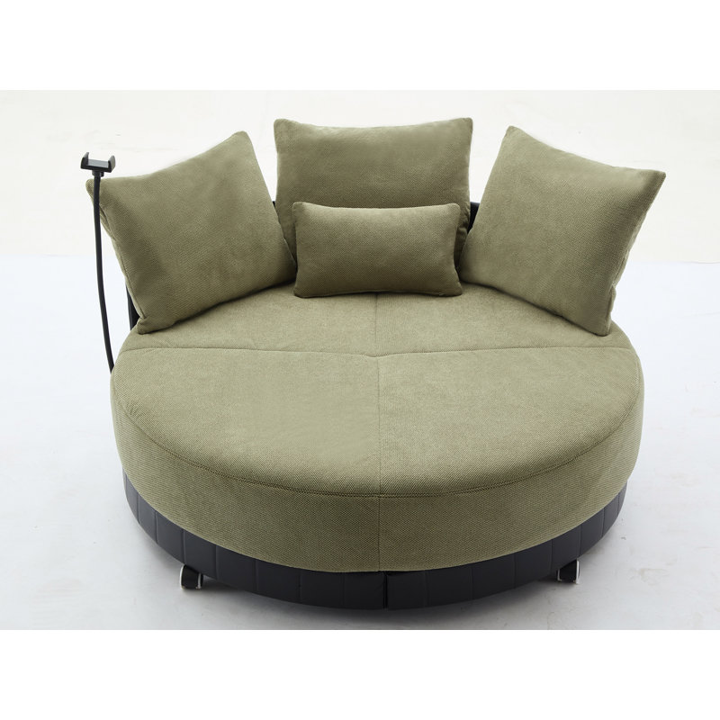 Flâneuse rembourrée, Mélange de polyester vert