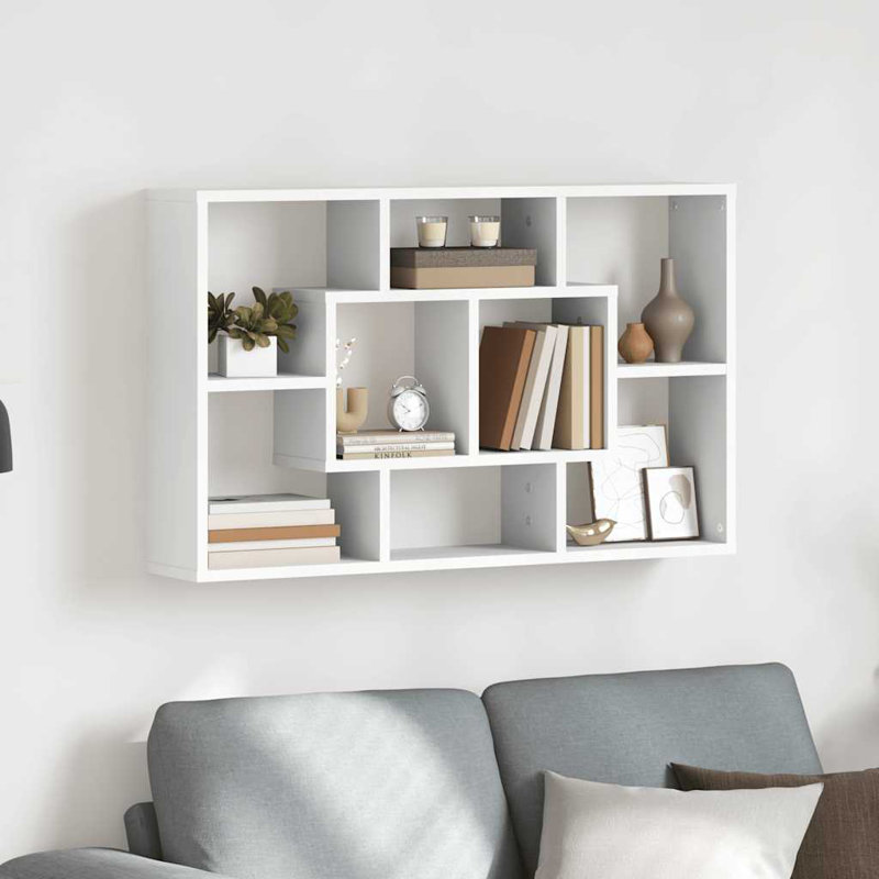 8 Piece Accent Shelf, White