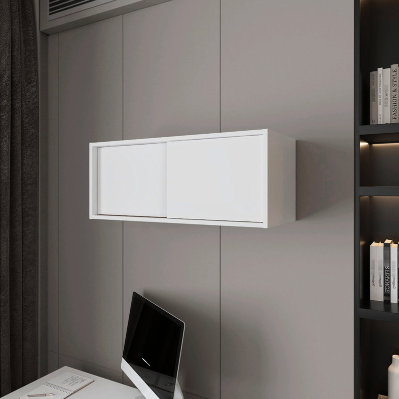 White Sliding Door Cabinet For Office & Study - Optimize Space And Organization In Limited Spaces Modern Style With Appearance