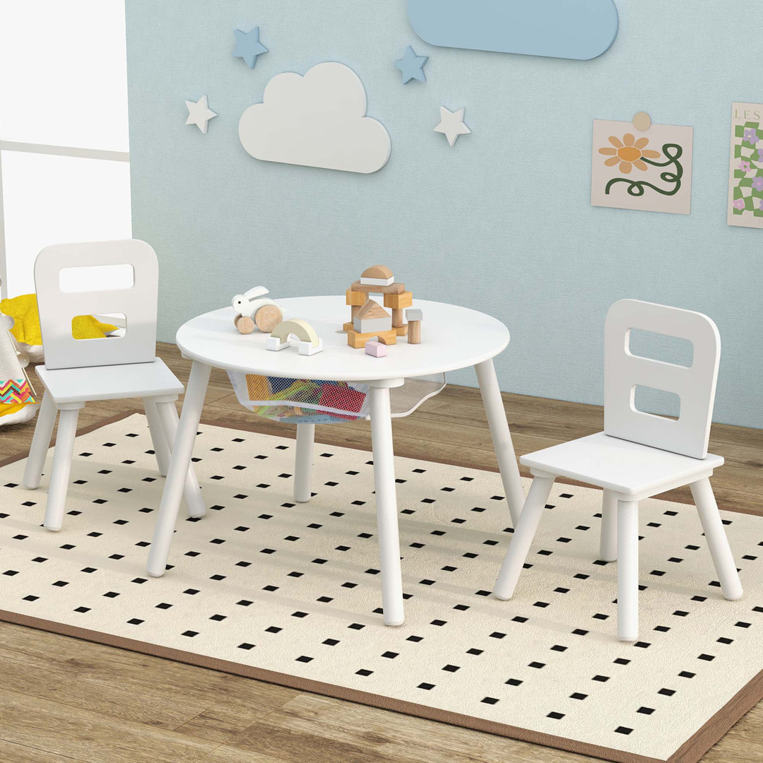 Kupar Kids 3 Piece Play Or Activity Table and Chair Set Zoomie Kids 