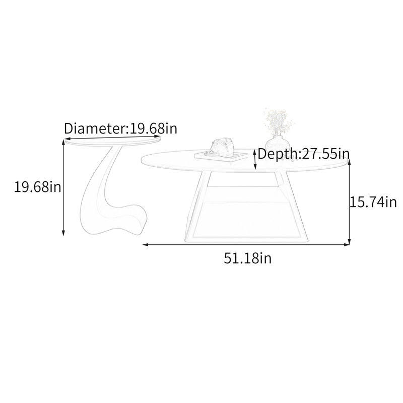 Bever, H 15,74 po x L 51,18 po x l 27,55 po, Blanc