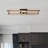  35″‌ Modern Farmhouse 2-Light Rectangle Linear Geometric Integrated LED Flush Mount-870524236