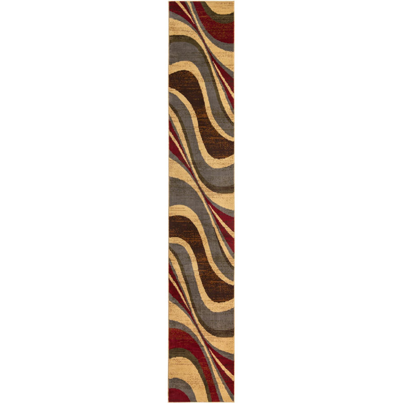 Abstract Indoor Rug, Runner 2'7" x 15'11"