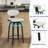 26'' Upholstered Swivel Counter Stool With Back And Bentwood Legs-665381258