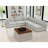 5-Piece Modern Minimalist Soft-Upholstered Sectional With Pillow Back