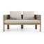 Causeuse Claypoole - Tissu beige d'extérieur et corde grise