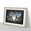 Bright Blue Cat Eyes - Picture Frame Painting Print-56855088-56855085